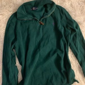 Green polo pullover